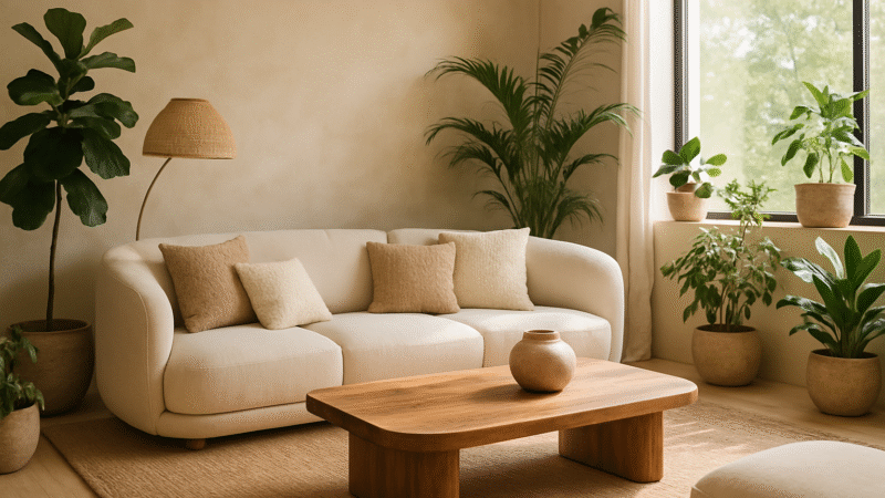 Decoração Orgânica 2025: O Guia Definitivo para um Lar Natural, Fluido e Acolhedor