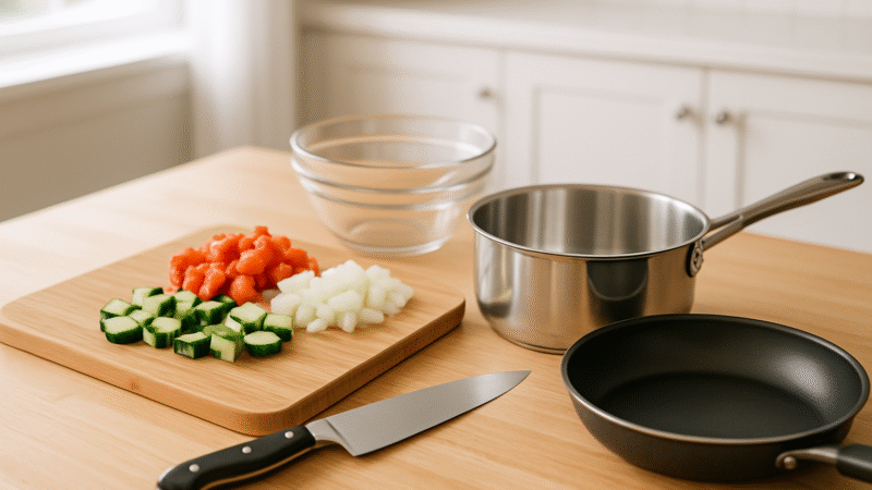 Os 10 Utensílios de Cozinha Essenciais que Todo Iniciante Precisa Ter (e Por Quê!)