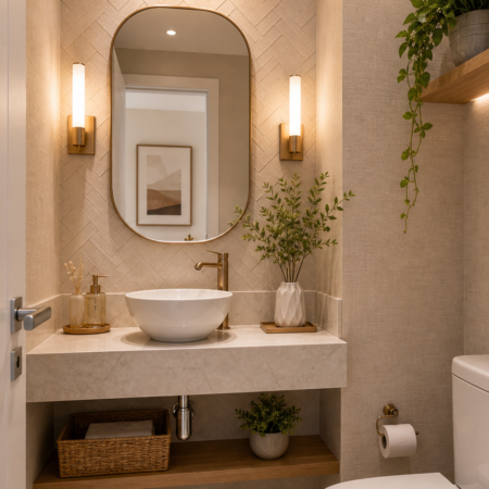 Lavabo Pequeno Decorado em 2026: ideias elegantes para pouco espaço