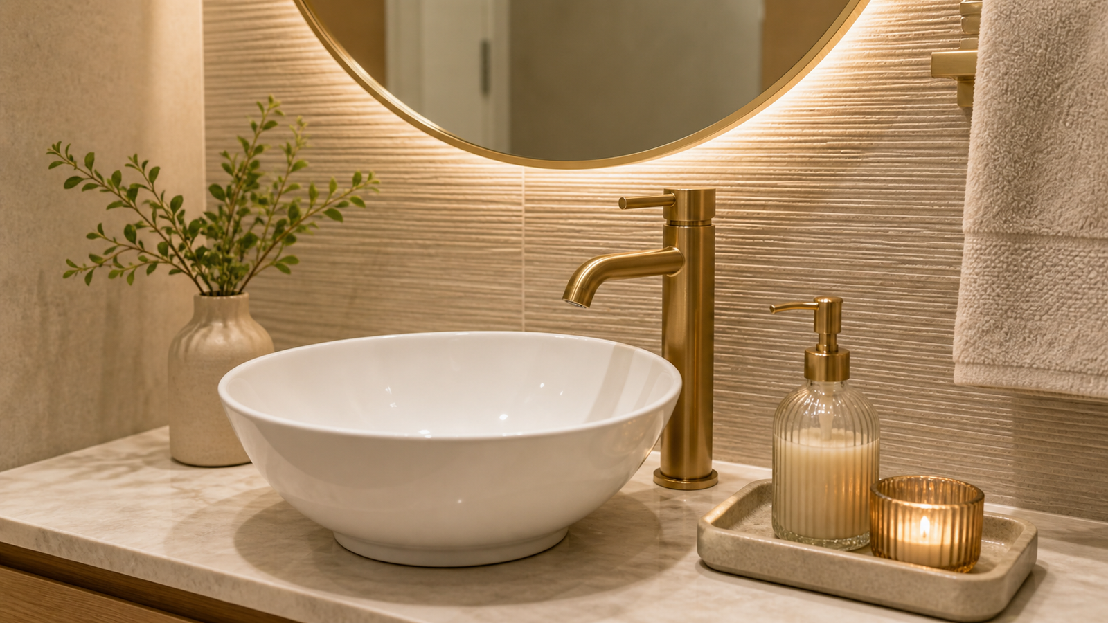 Lavabo decorado como inspiração de antes e depois